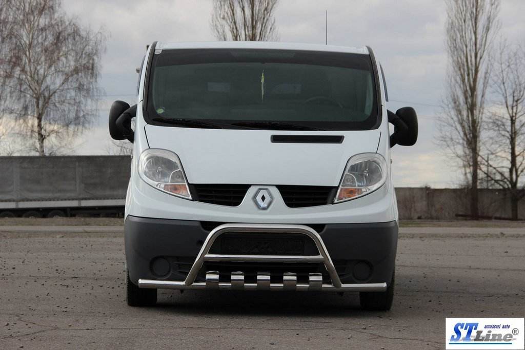 Kangaroo cage with whiskers WT003-15 (stainless steel) for Opel Vivaro 2001-2015 - Reelken Auto