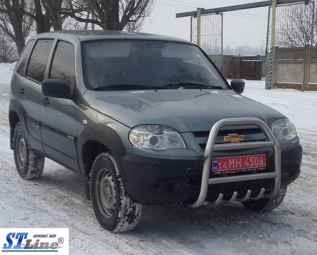 Kangaroo cage QT007 (stainless steel) for Chevrolet Niva - Reelken Auto