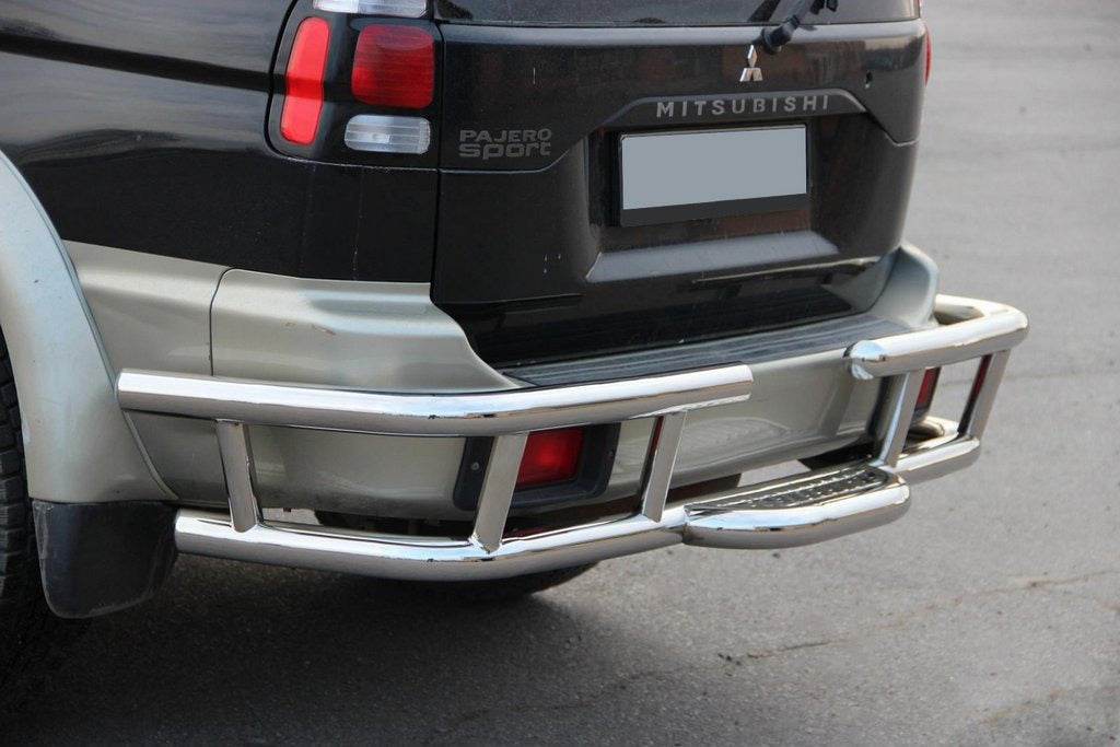 Back protection AK-Special (stainless) for Mitsubishi Pajero Sport 1996-2007 - Reelken Auto
