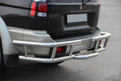 Back protection AK-Special (stainless) for Mitsubishi Pajero Sport 1996-2007 - Reelken Auto