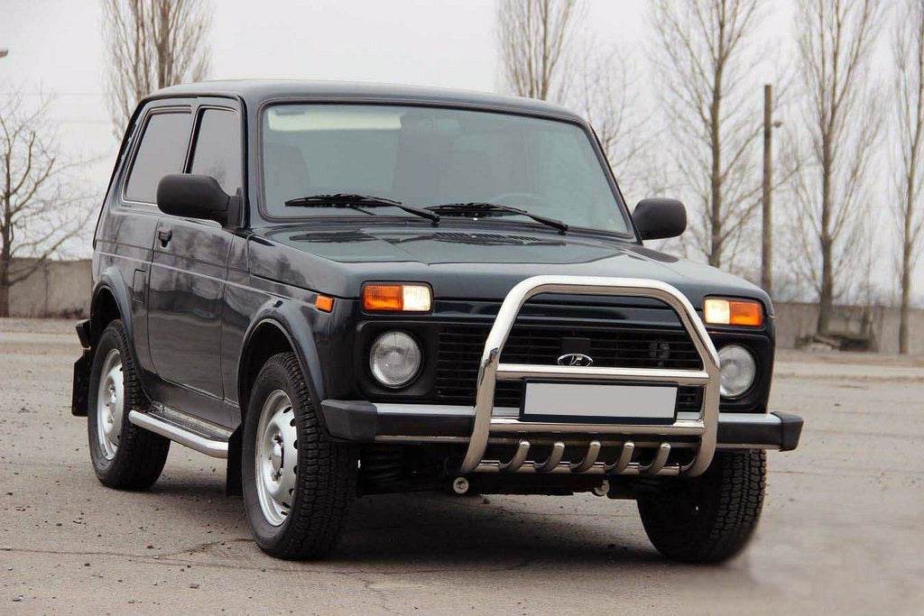 Kangaroo cage QT007 (stainless steel) for Lada Niva and Urban - Reelken Auto
