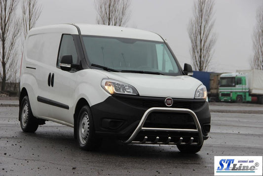 The WT003 bumper guard (stainless) for Fiat Doblo II 2010-2022 - image 2