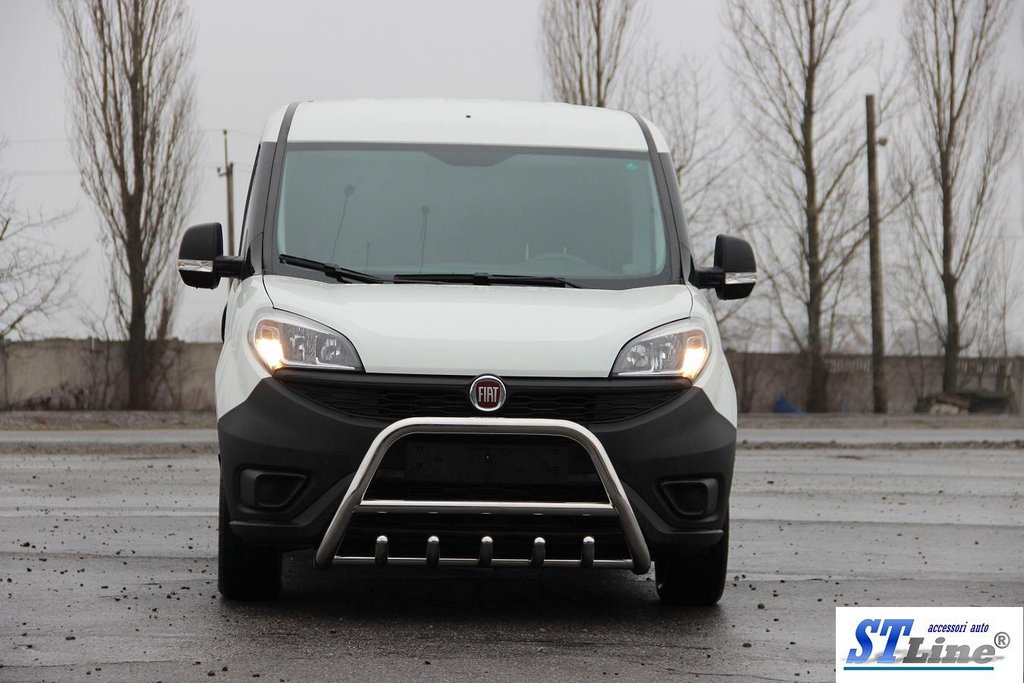 The WT003 bumper guard (stainless) for Fiat Doblo II 2010-2022 - image 3