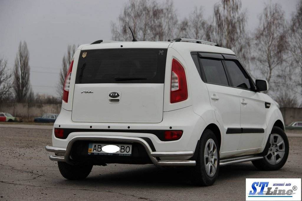 Back protection AK007-2 (stainless) for Kia Soul II 2013-2018 - Reelken Auto