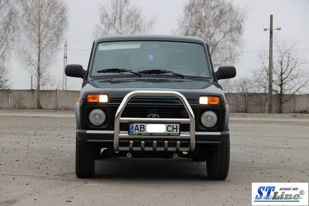 Kangaroo cage QT007 (stainless steel) for Lada Niva and Urban - Reelken Auto