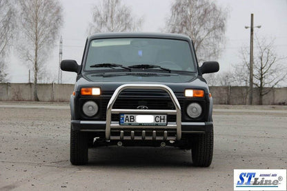 Kangaroo cage QT007 (stainless steel) for Lada Niva and Urban - Reelken Auto