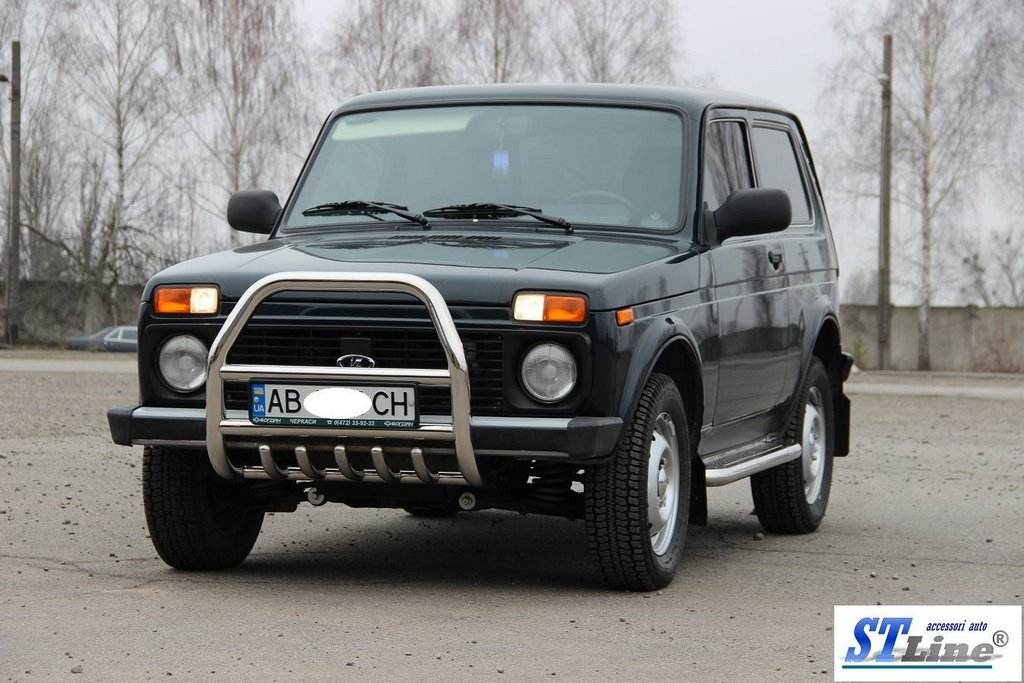 Kangaroo cage QT007 (stainless steel) for Lada Niva and Urban - Reelken Auto
