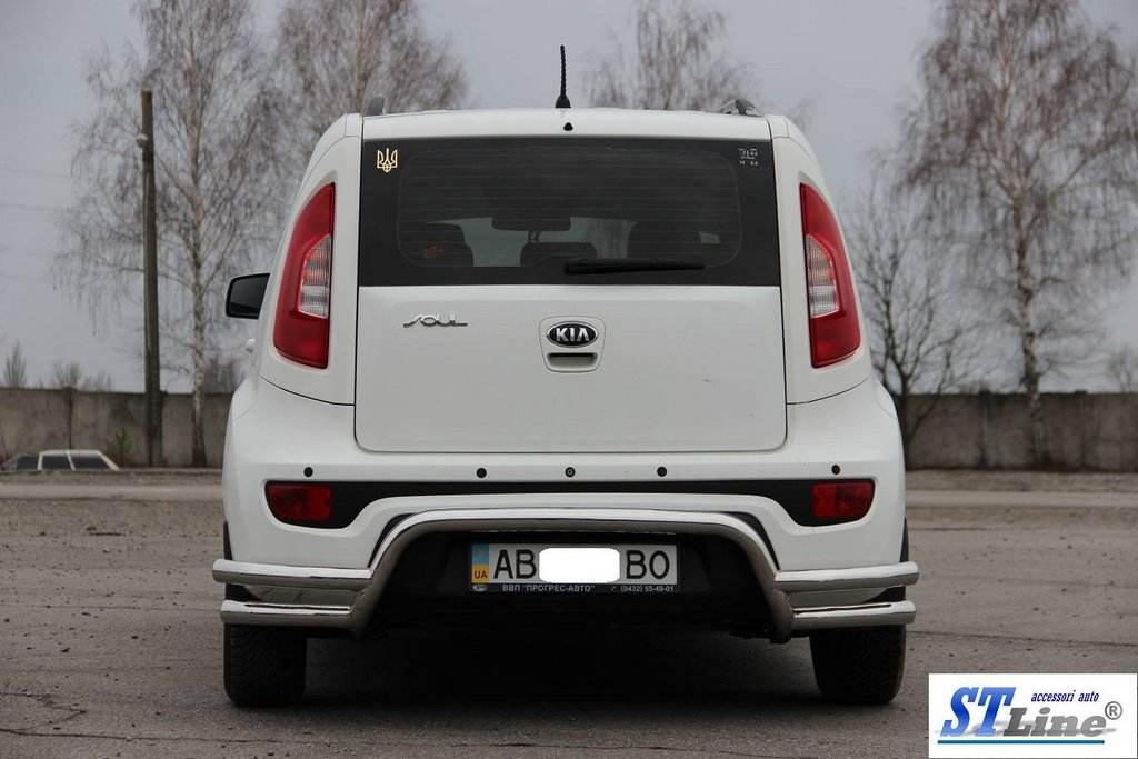 Back protection AK007-2 (stainless) for Kia Soul II 2013-2018 - Reelken Auto