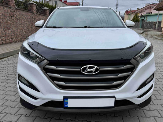 The hood deflector (EuroCap) for Hyundai Tucson TL 2016-2021 - Reelken Auto