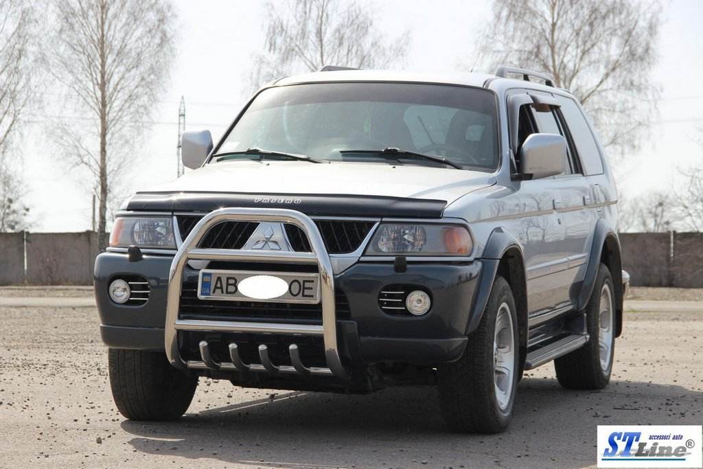 Kangaroo cage QT007 (stainless steel) for Mitsubishi Pajero Sport 1996-2007 - Reelken Auto