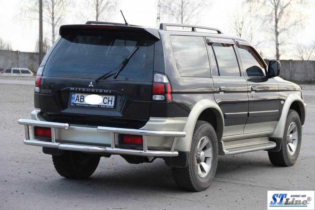 Back protection AK-Special (stainless) for Mitsubishi Pajero Sport 1996-2007 - Reelken Auto