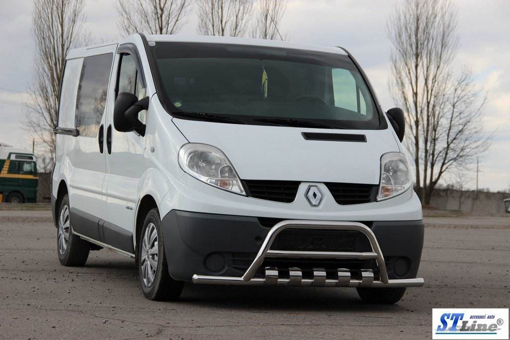 Kangaroo cage with whiskers WT003-15 (stainless steel) for Opel Vivaro 2001-2015 - Reelken Auto