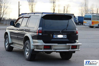 Back protection AK-Special (stainless) for Mitsubishi Pajero Sport 1996-2007 - Reelken Auto