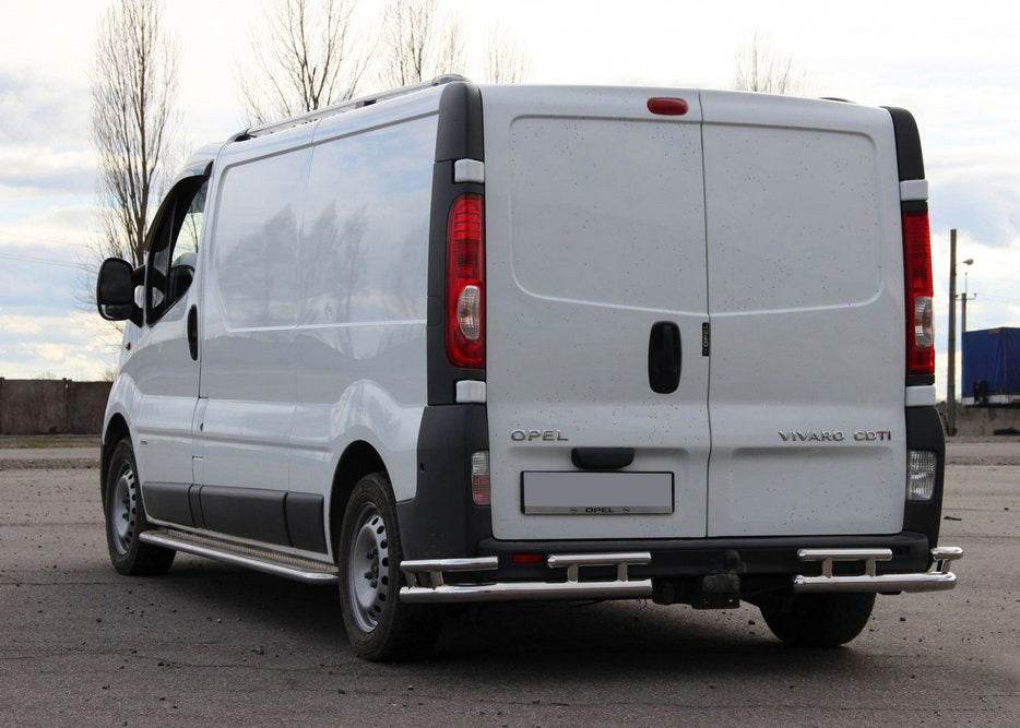 Back protection AK003-Plus-2 (stainless) for Opel Vivaro 2001-2015 - Reelken Auto