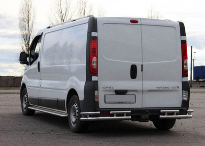 Back protection AK003-Plus-2 (stainless) for Opel Vivaro 2001-2015 - Reelken Auto