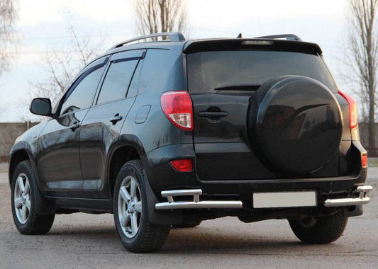Rear corners AK003-double (2 pcs., stainless steel) for Toyota Rav 4 2006-2013 - Reelken Auto
