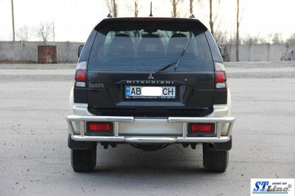 Back protection AK-Special (stainless) for Mitsubishi Pajero Sport 1996-2007 - Reelken Auto