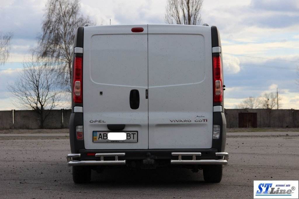 Back protection AK003-Plus-2 (stainless) for Opel Vivaro 2001-2015 - Reelken Auto