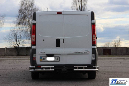 Back protection AK003-Plus-2 (stainless) for Opel Vivaro 2001-2015 - Reelken Auto