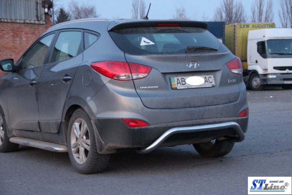 Back protection AK007 (stainless) for Hyundai IX-35 2010-2015 - Reelken Auto