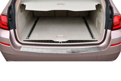 Cover on the rear bumper OmsaLine (SW, stainless steel) for BMW 5 series F-10/11/07 2010-2016 - Reelken Auto