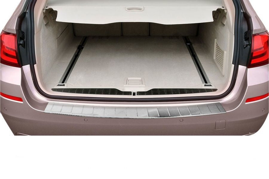 Rear bumper protector OmsaLine (SW, stainless steel) for BMW 5 Series F-10/11/07 2010-2016 - image 1