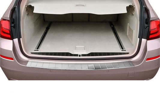 Rear bumper protector OmsaLine (SW, stainless steel) for BMW 5 Series F-10/11/07 2010-2016 - image 1