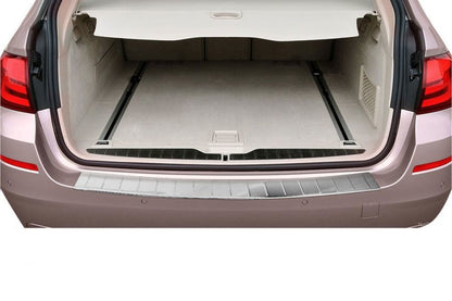 Rear bumper protector OmsaLine (SW, stainless steel) for BMW 5 Series F-10/11/07 2010-2016 - image 1