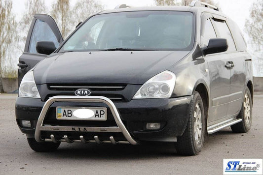The WT004 bumper guard (stainless) for Kia Carnival 2002-2013 - Reelken Auto