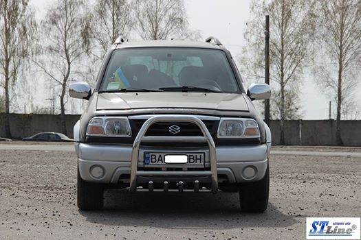 The QT007 bumper guard (stainless) for Suzuki Vitara 1998-2006 - Reelken Auto