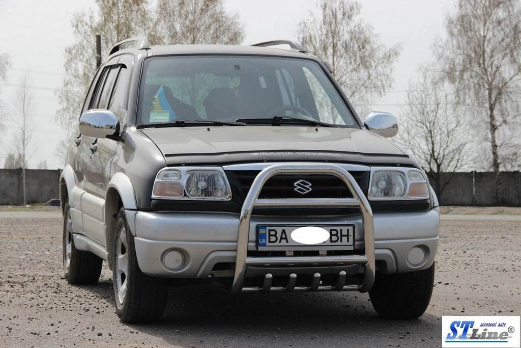 The QT007 bumper guard (stainless) for Suzuki Vitara 1998-2006 - Reelken Auto