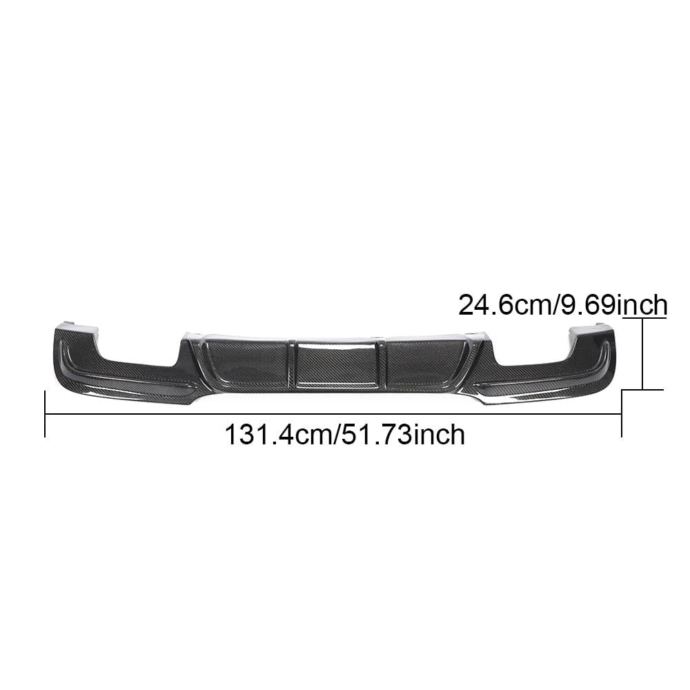 Rear Bumper Diffuser Carbon Fiber V2 (for E90 M Sport) for BMW 3 series E-90/91/92/93 2005-2011 - image 12