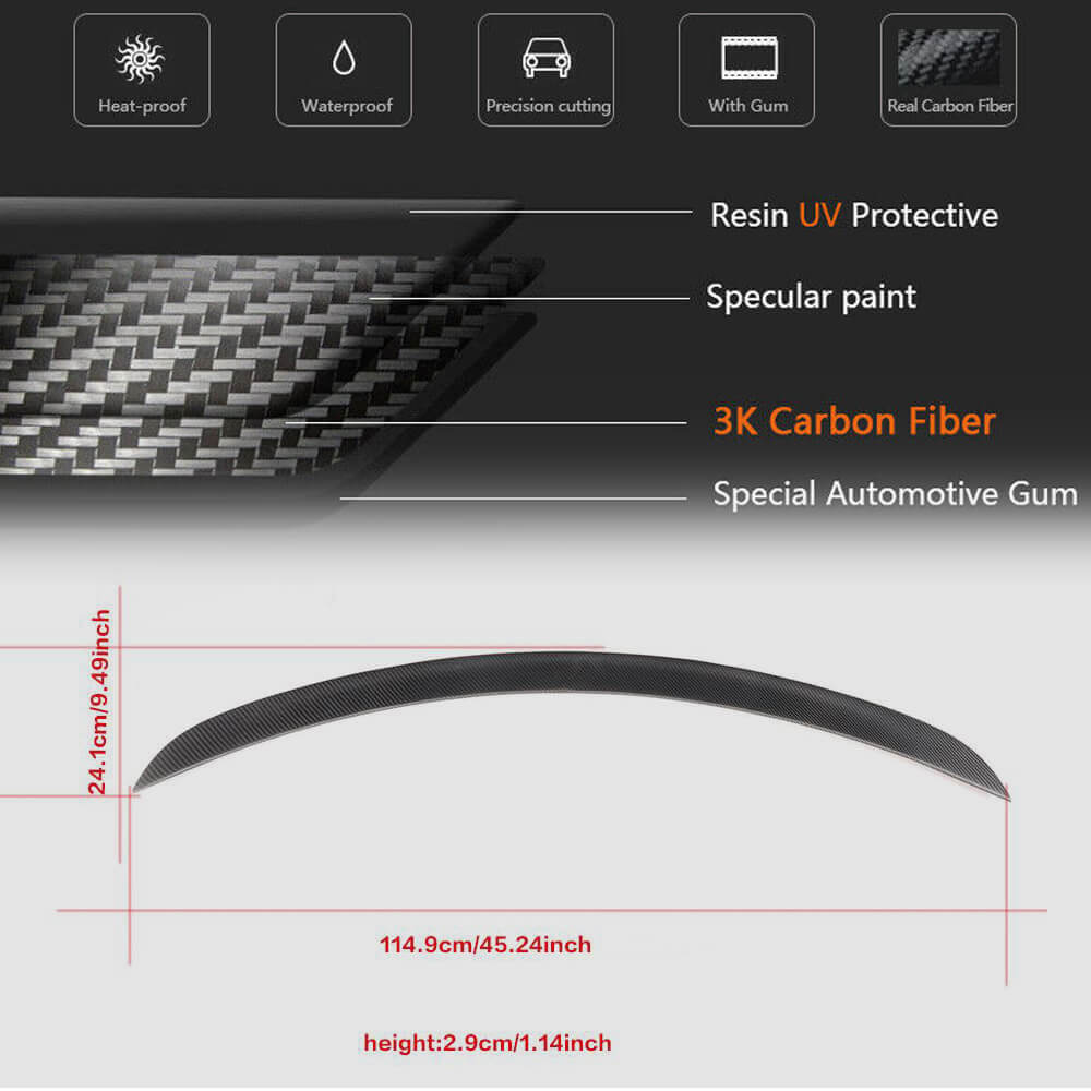 Rear Trunk Spoiler Boot Wing Lip V4 (2012-2022) for Tesla Model S - image 12
