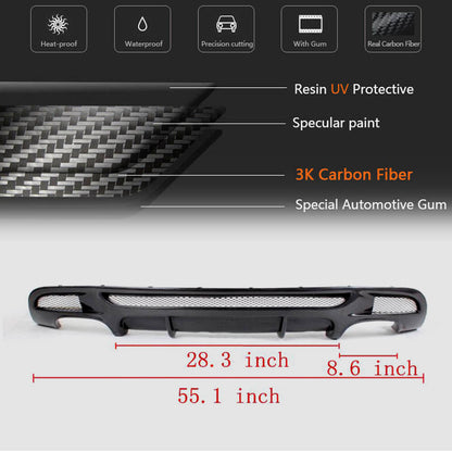 Rear Bumper Diffuser V2 (for E82/E88 M-Sport, Carbon) for BMW 1 Series E81/82/87/88 2004-2011 - image 12