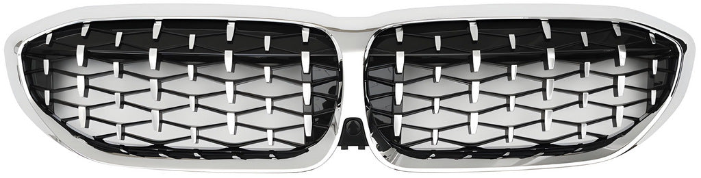 Diamond Silver Kidney Grilles (2018-2022, Chrome Trim) for BMW 3 Series G20/G21 2018- - image 2