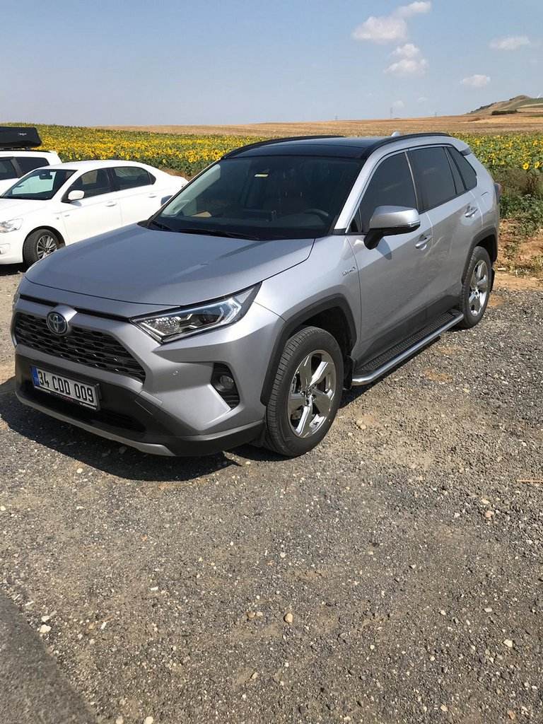 Maydos V2 side sills (2 pcs., aluminum with stainless steel) for Toyota Rav 4 2019- - Reelken Auto