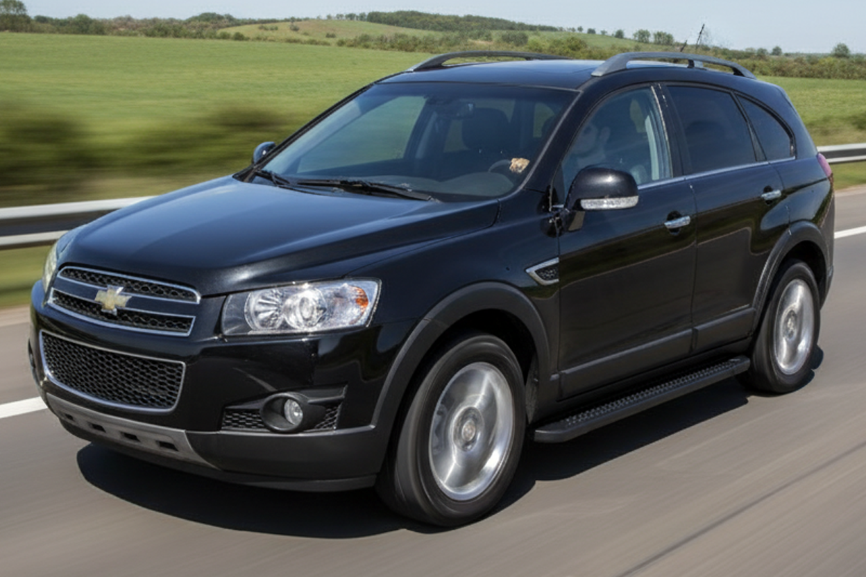 Side Steps Allmond Black (2 pcs, Aluminum) for Chevrolet Captiva 2006-2019 - image 1