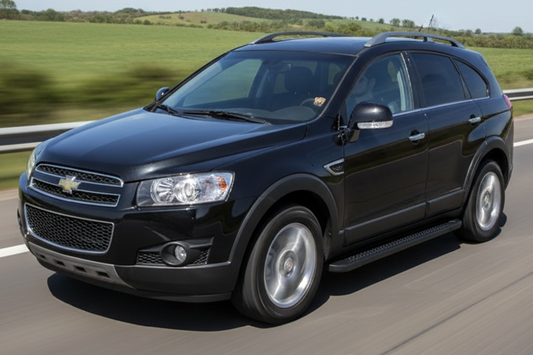 Side Steps Allmond Black (2 pcs, Aluminum) for Chevrolet Captiva 2006-2019 - image 1