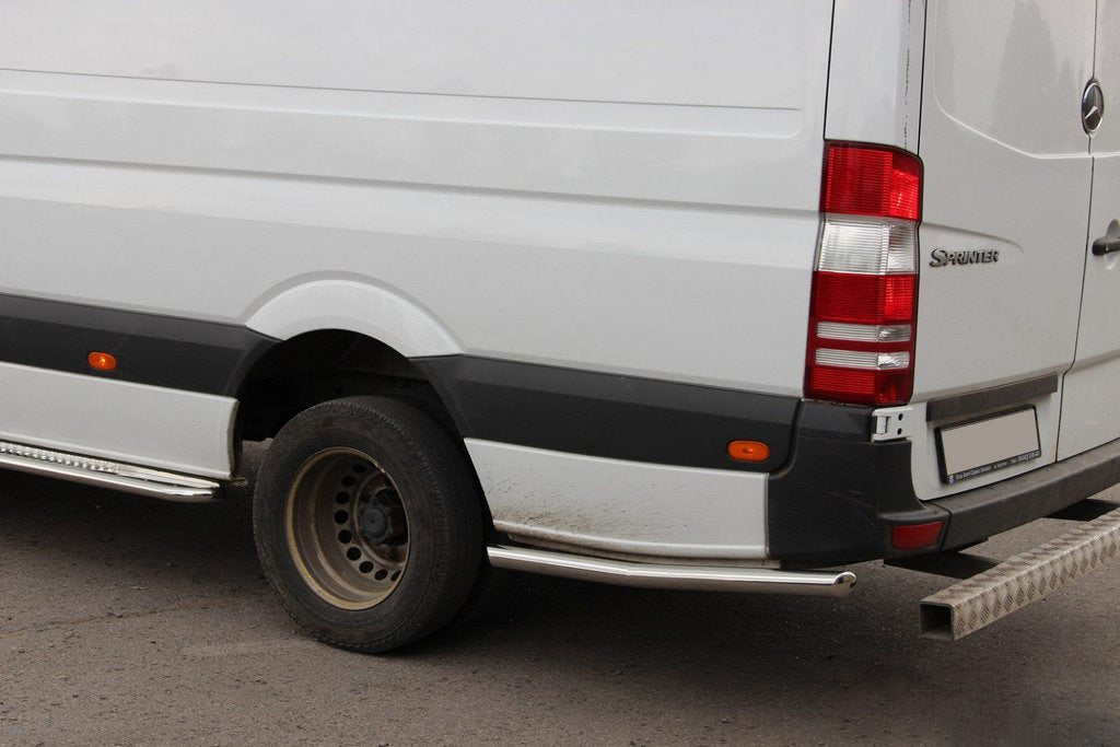Side pipes behind rear wheel (2 pcs, stainless steel) for Mercedes Sprinter W906 2006-2018 - image 1