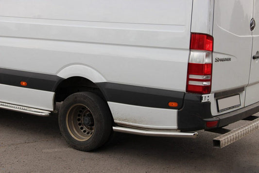 Side pipes behind rear wheel (2 pcs, stainless steel) for Mercedes Sprinter W906 2006-2018 - image 1