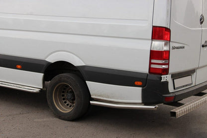 Side pipe behind the rear wheel (2 PCs, stainless steel) for Mercedes Sprinter W906 2006-2018 - image 1