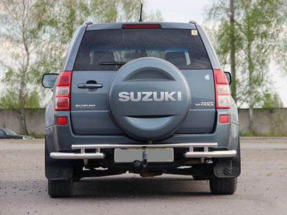 Back protection AK005-3 (stainless) for Suzuki Grand Vitara 2005-2017 - Reelken Auto