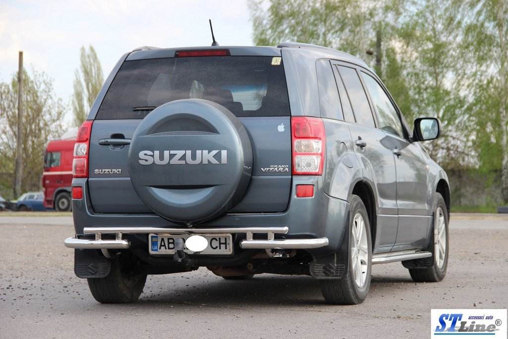 Back protection AK005-3 (stainless) for Suzuki Grand Vitara 2005-2017 - Reelken Auto