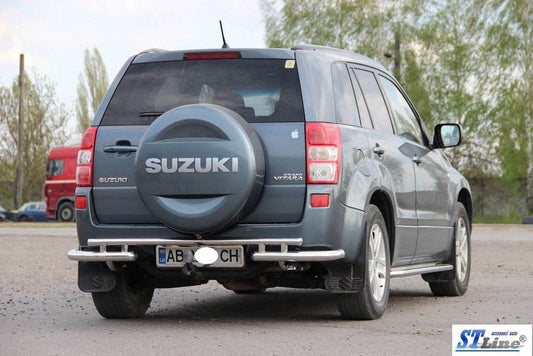 Back protection AK005-3 (stainless) for Suzuki Grand Vitara 2005-2017 - Reelken Auto