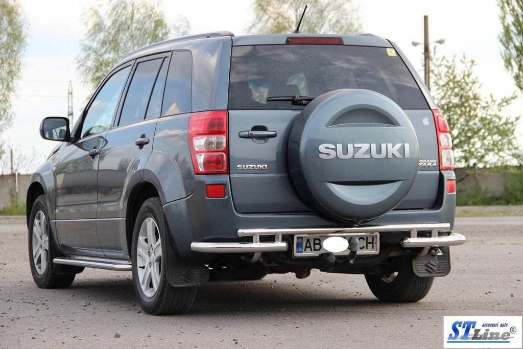 Back protection AK005-3 (stainless) for Suzuki Grand Vitara 2005-2017 - Reelken Auto