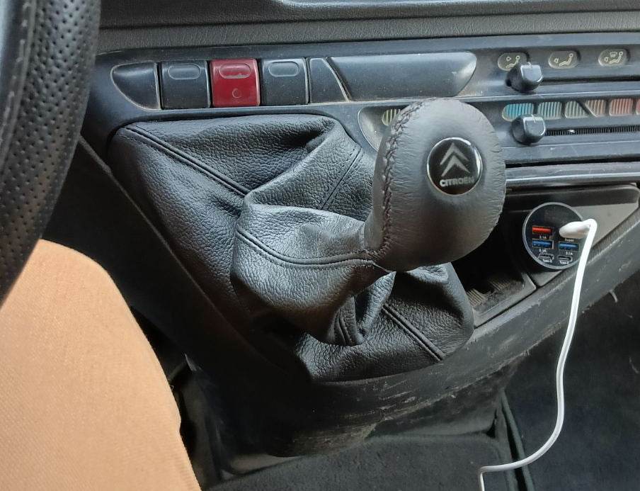Gear knob (leather) for Citroen Jumpy 1996-2007 - Reelken Auto
