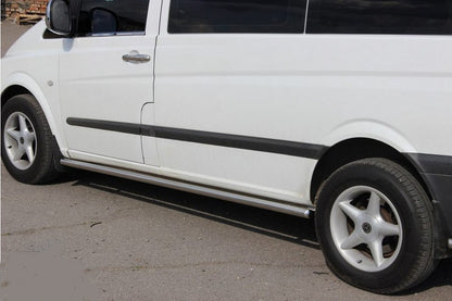 Side Bars BB001 (2 pcs, Stainless Steel) for Mercedes Vito W639 2004-2014 - image 3