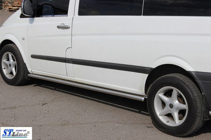 Side Bars BB001 (2 pcs, Stainless Steel) for Mercedes Viano 2004-2014 - image 2