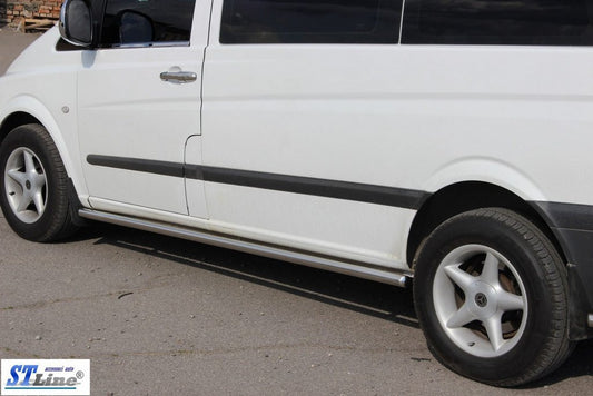 Side Bars BB001 (2 pcs, Stainless Steel) for Mercedes Viano 2004-2014 - image 2
