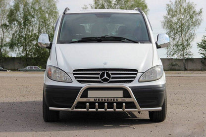 Kengurâtnik WT004-Plus with a mustache (stainless) for Mercedes Vito W639 2004-2014 - Reelken Auto
